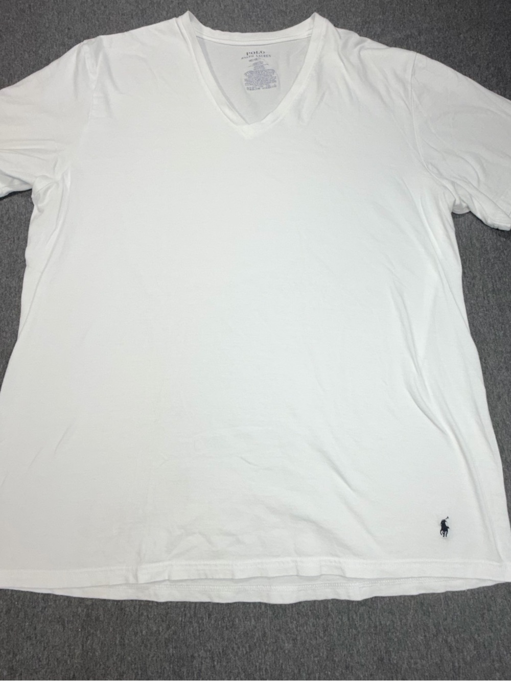 Polo Ralph Lauren White V-Neck Tee Men’s 1XT T Shirt Cotton